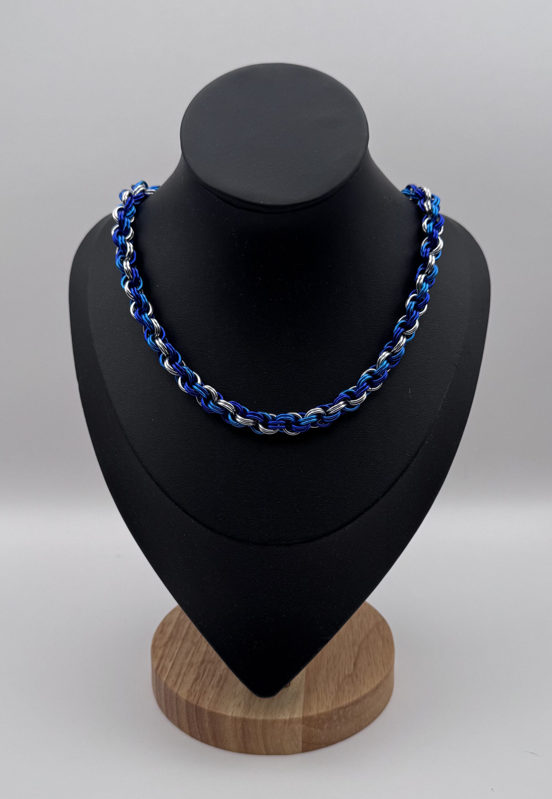 Double Spiral cobalt, turquoise, silver